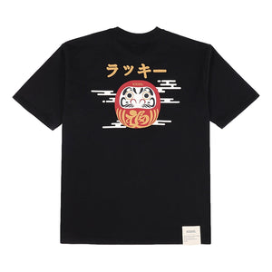 A[S]USL DARUMA PRINT TEE-BLACK