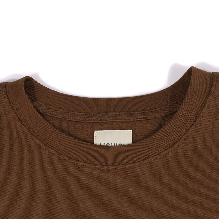 A[S]USL DARUMA PRINT TEE-BROWN
