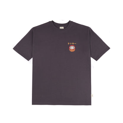 A[S]USL DARUMA PRINT TEE-CHARCOAL