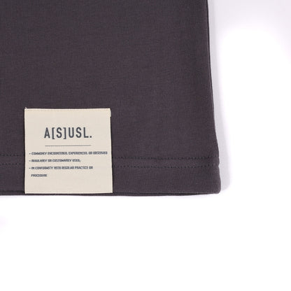 A[S]USL DARUMA PRINT TEE-CHARCOAL
