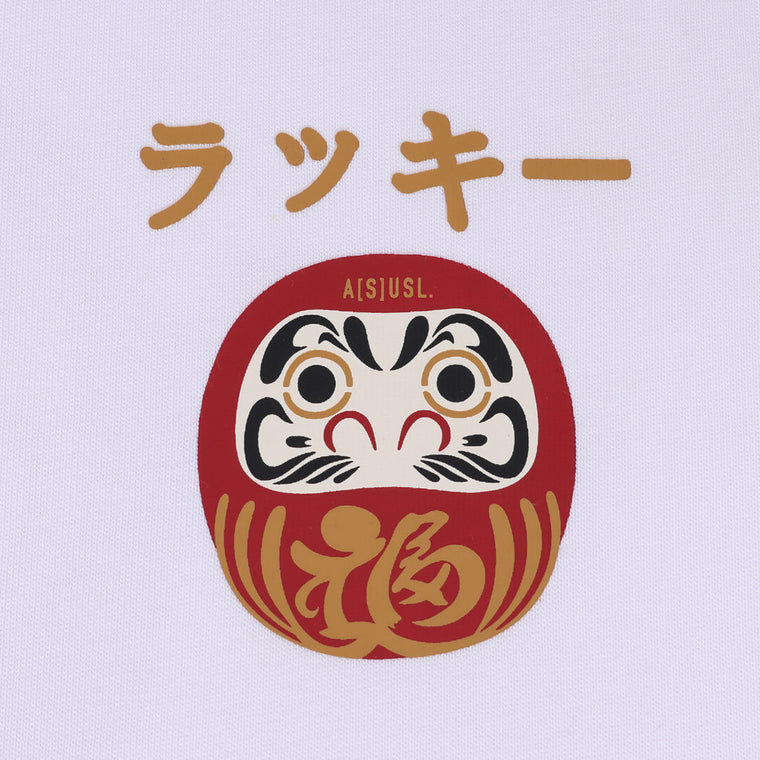 A[S]USL DARUMA PRINT TEE-WHITE