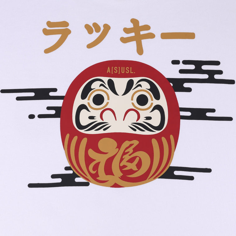 A[S]USL DARUMA PRINT TEE-WHITE