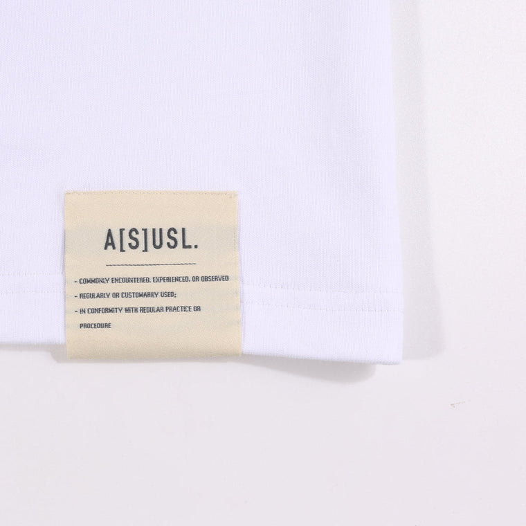 A[S]USL DARUMA PRINT TEE-WHITE
