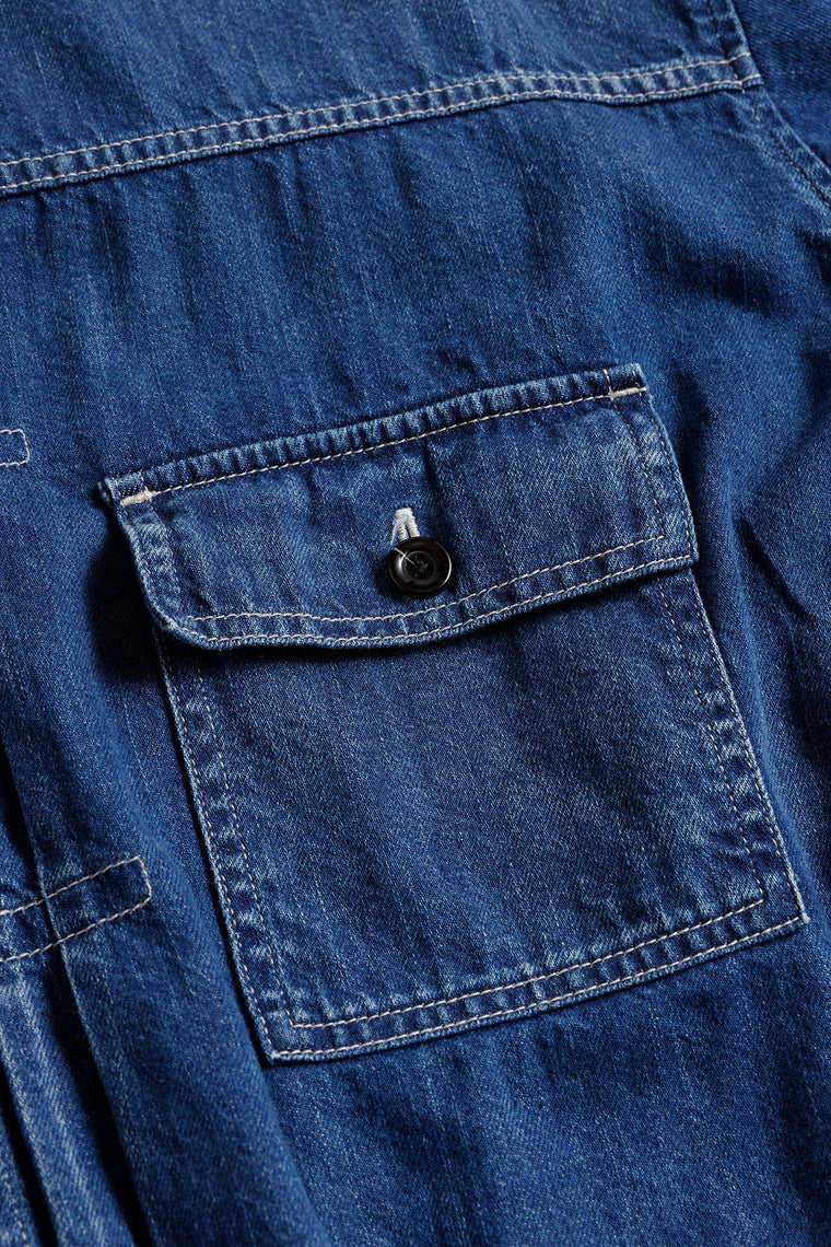 FUNDAMENTAL DENIM 2ND SHIRT 3YR WASH-INDIGO