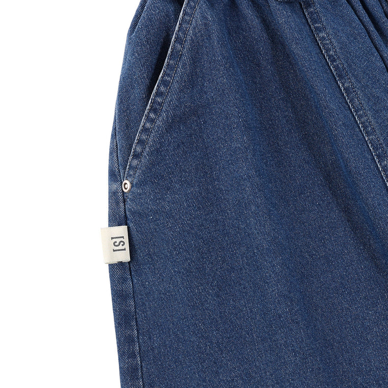 A[S]USL DENIM A-LINE SKIRT-DENIM BLUE