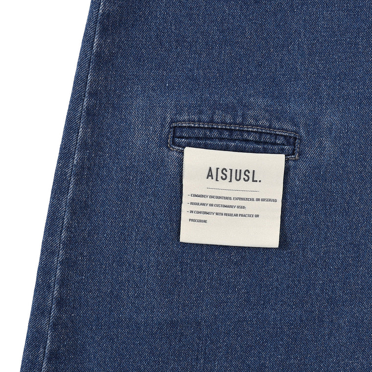 A[S]USL DENIM A-LINE SKIRT-DENIM BLUE