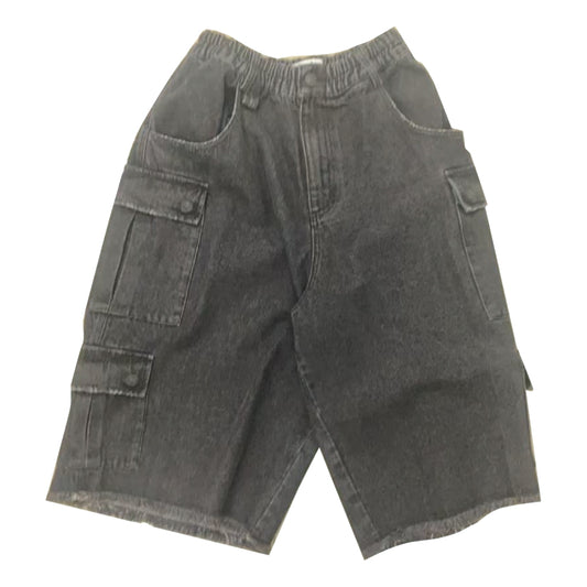 NEUTRAL SOCIETY DENIM CROPPED PANTS-BLACK DENIM