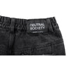 NEUTRAL SOCIETY DENIM FLARE SKIRT-BLACK DENIM
