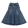 NEUTRAL SOCIETY DENIM FLARE SKIRT-BLUE DENIM