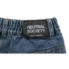NEUTRAL SOCIETY DENIM FLARE SKIRT-BLUE DENIM
