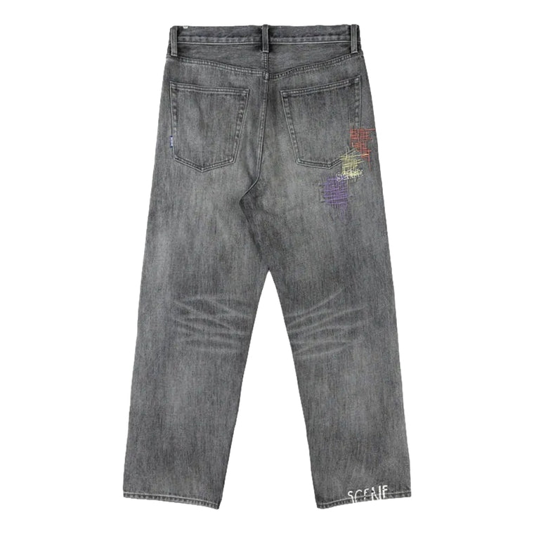 SCENE BY ICE FIRE DENIM JEANS A LP-BLACK