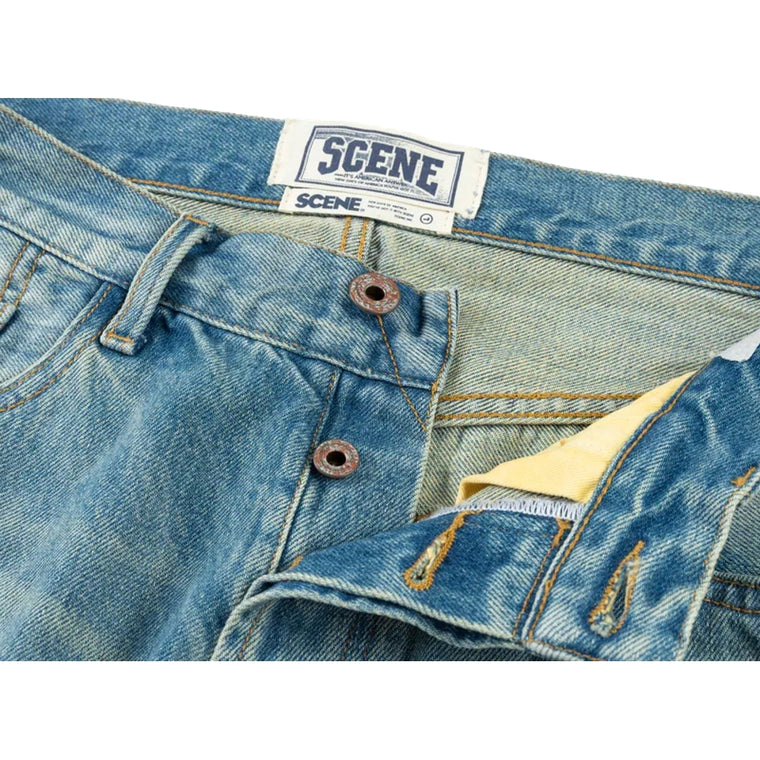 SCENE BY ICE FIRE DENIM JEANS A LP-BLUE