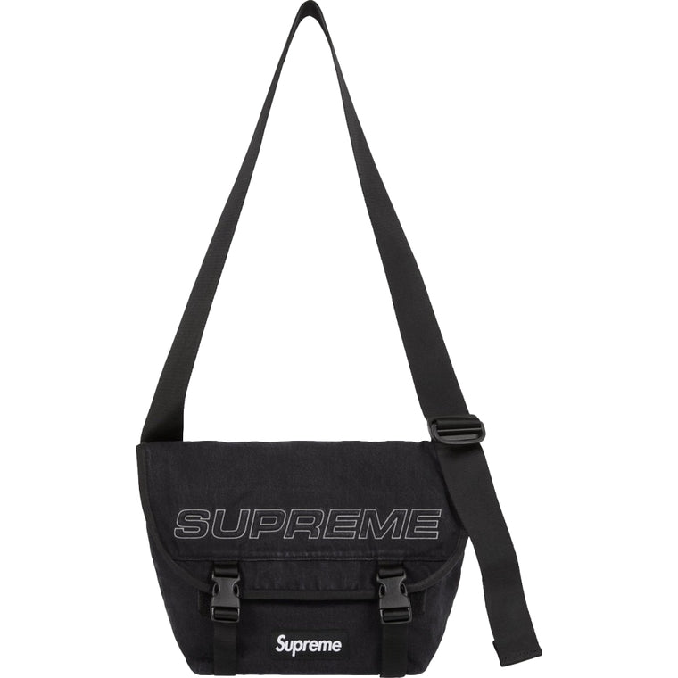 SUPREME DENIM MESSENGER BAG-BLACK