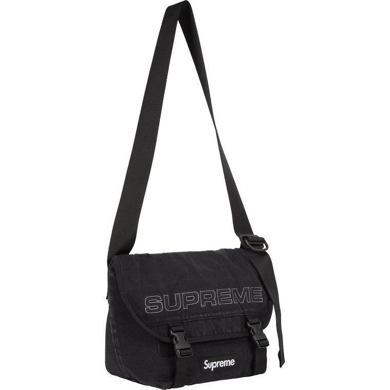 SUPREME DENIM MESSENGER BAG-BLACK