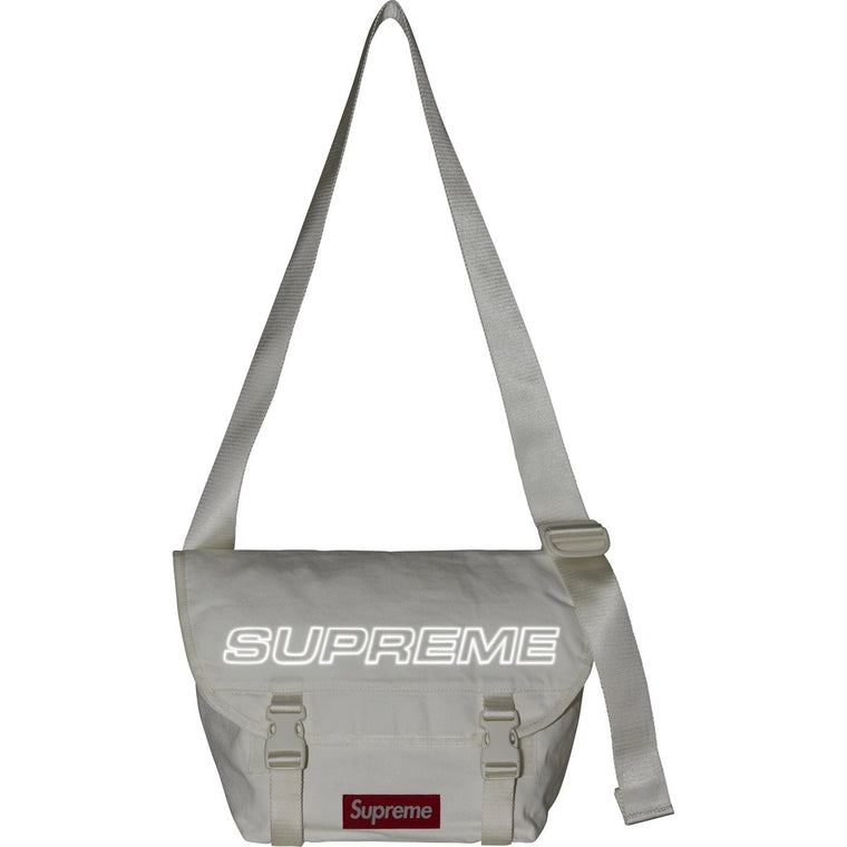 SUPREME DENIM MESSENGER BAG-WHITE