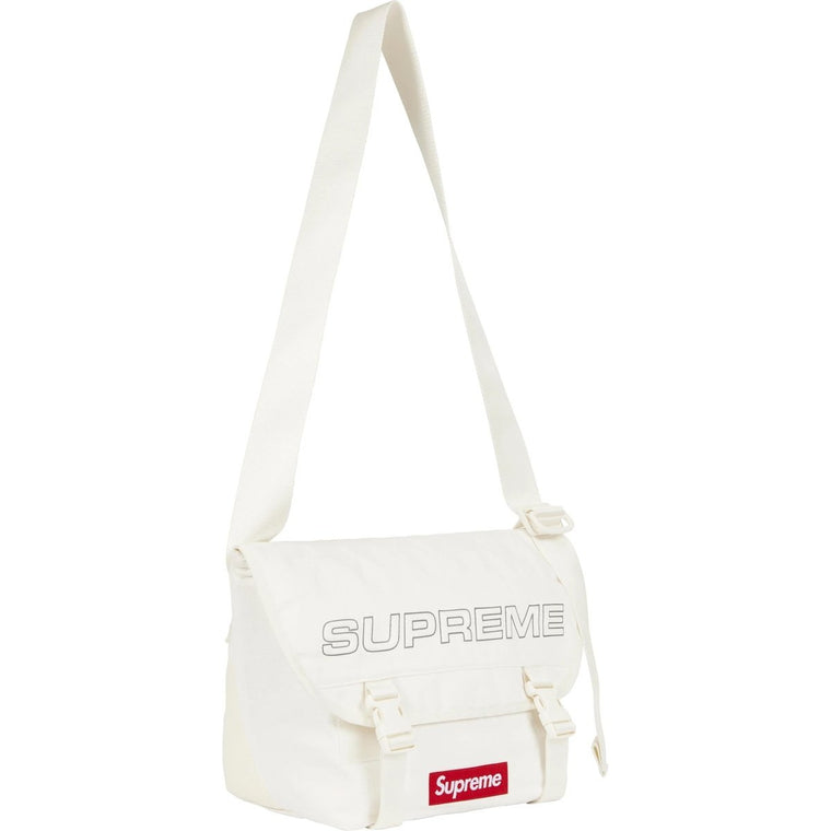 SUPREME DENIM MESSENGER BAG-WHITE