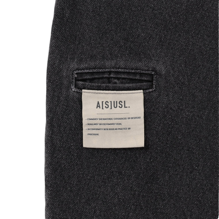 A[S]USL DENIM PATCHWORK PANTS-DENIM BLACK