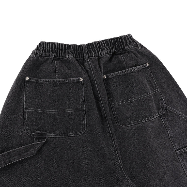 A[S]USL DENIM PATCHWORK PANTS-DENIM BLACK