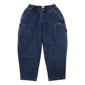 A[S]USL DENIM PATCHWORK PANTS-DENIM BLUE