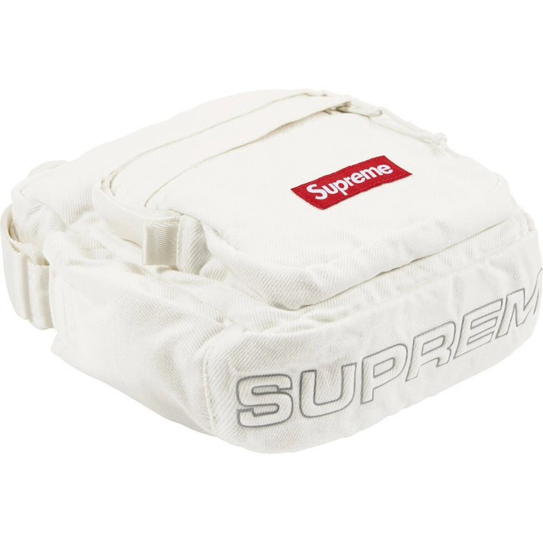 SUPREME DENIM SHOULDER BAG-WHITE