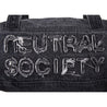 NEUTRAL SOCIETY DENIM SHOULDER BAG-BLACK DENIM