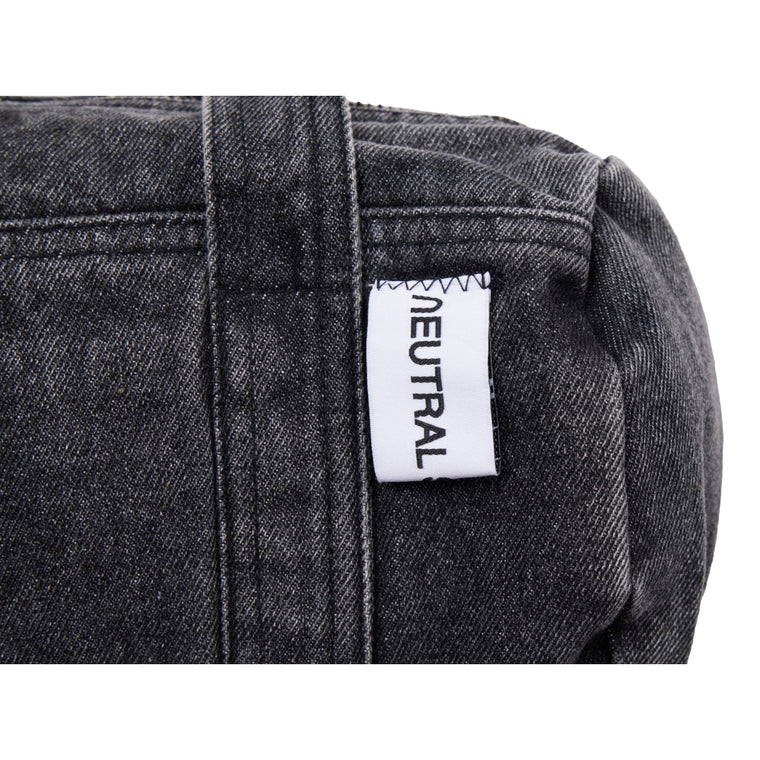 NEUTRAL SOCIETY DENIM SHOULDER BAG-BLACK DENIM