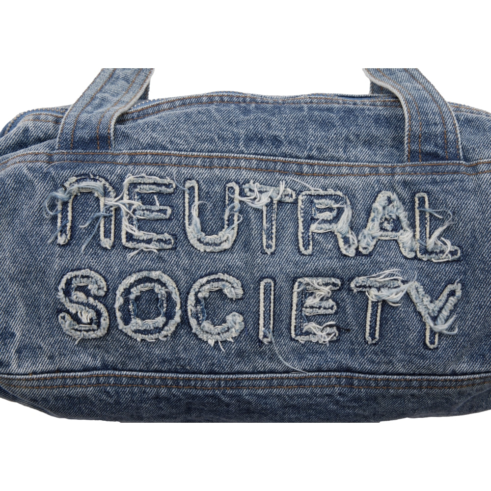 NEUTRAL SOCIETY DENIM SHOULDER BAG-BLUE DENIM