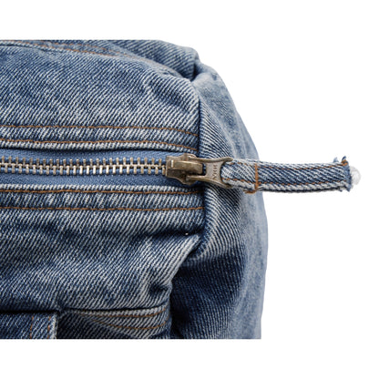 NEUTRAL SOCIETY DENIM SHOULDER BAG-BLUE DENIM