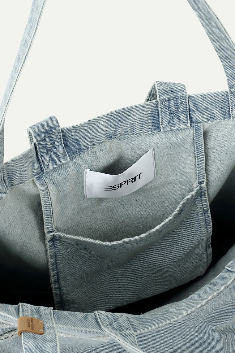 ESPRIT DENIM TOTE BAG-LIGHT BLUE