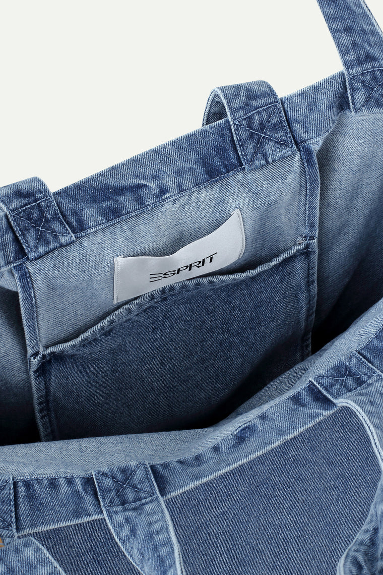ESPRIT DENIM TOTE BAG-NAVY