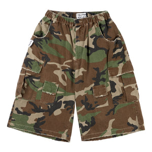 NEUTRAL SOCIETY DESTROY CROPPED CARGO PANTS-CAMO