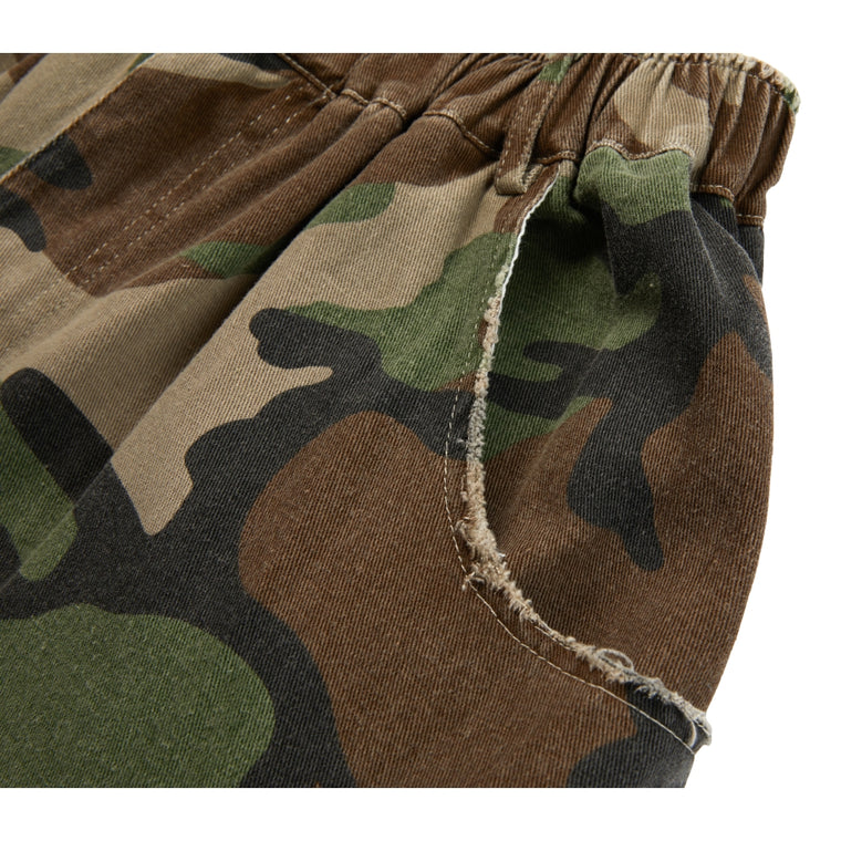 NEUTRAL SOCIETY DESTROY CROPPED CARGO PANTS-CAMO