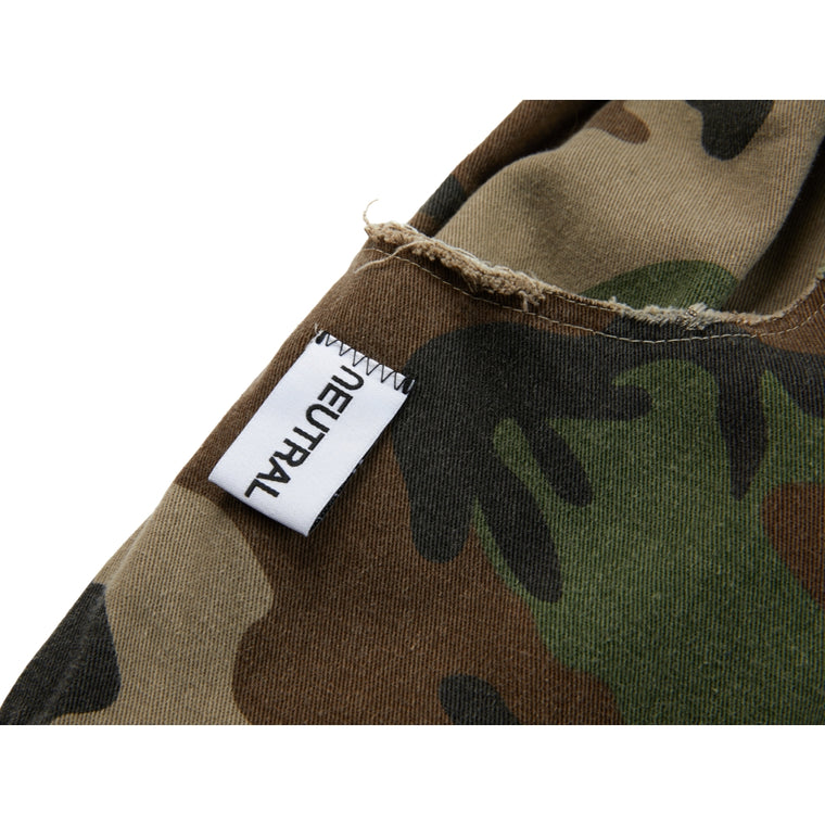 NEUTRAL SOCIETY DESTROY CROPPED CARGO PANTS-CAMO