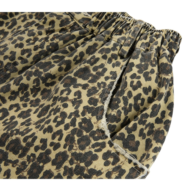 NEUTRAL SOCIETY DESTROY CROPPED CARGO PANTS-LEOPARD