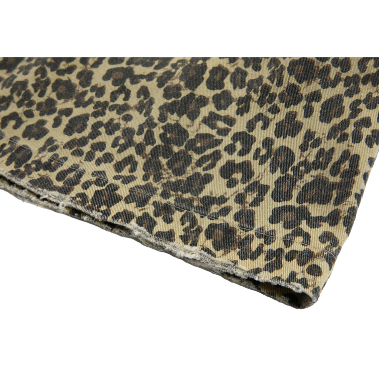 NEUTRAL SOCIETY DESTROY CROPPED CARGO PANTS-LEOPARD