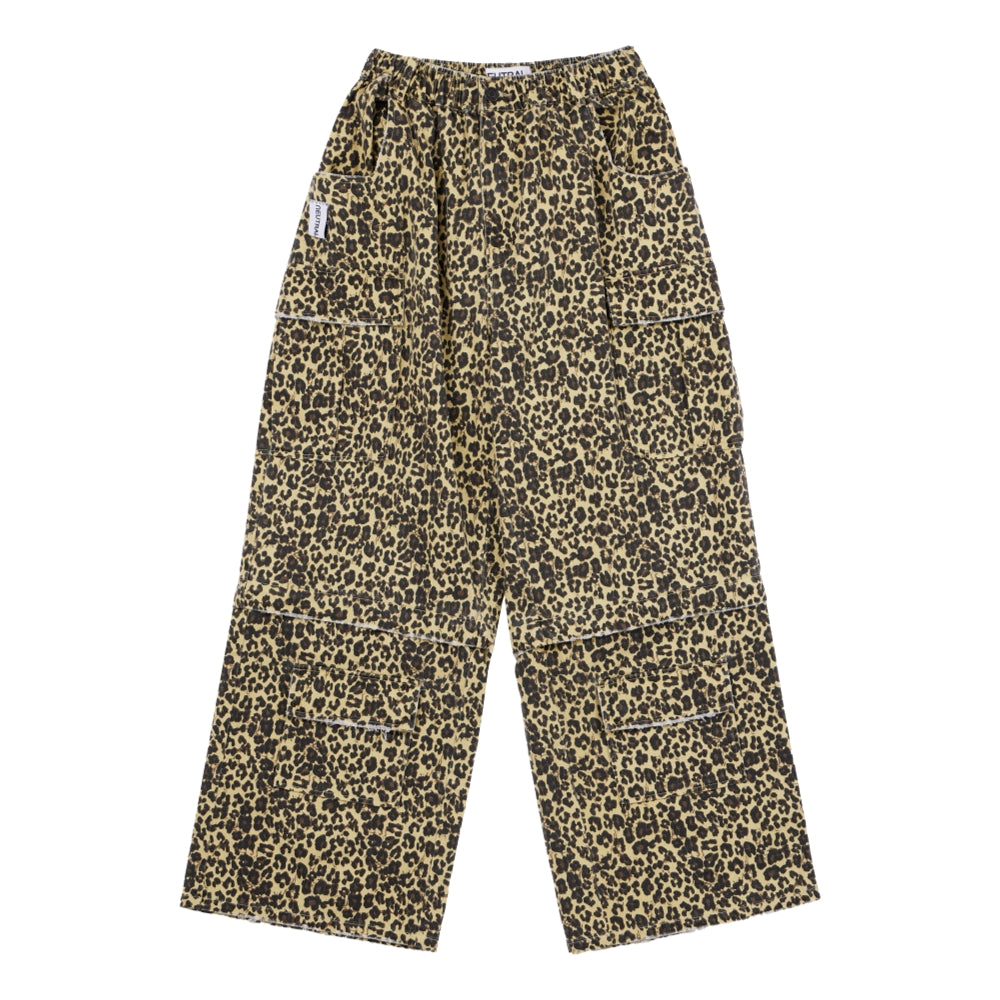 NEUTRAL SOCIETY DETACHABLE CARGO PANTS-LEOPARD