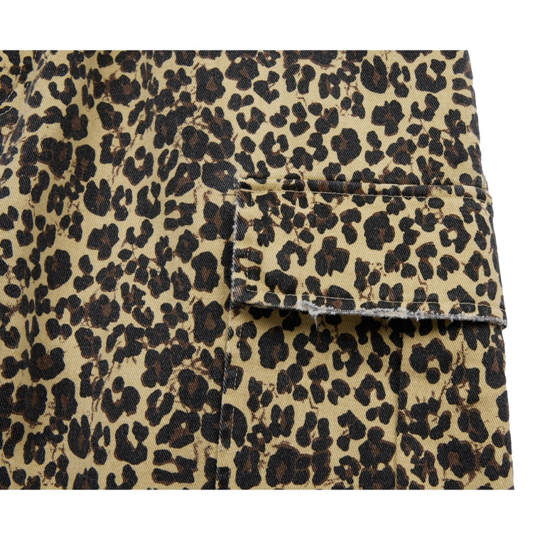 NEUTRAL SOCIETY DETACHABLE CARGO PANTS-LEOPARD