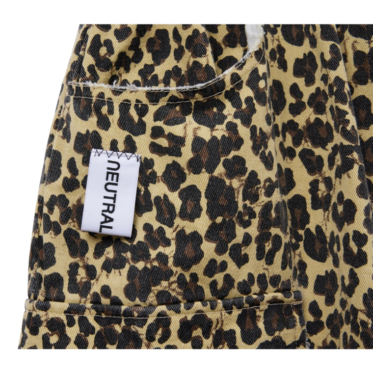 NEUTRAL SOCIETY DETACHABLE CARGO PANTS-LEOPARD
