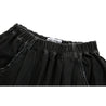 NEUTRAL SOCIETY DETACHABLE DENIM SKIRT-BLACK DENIM