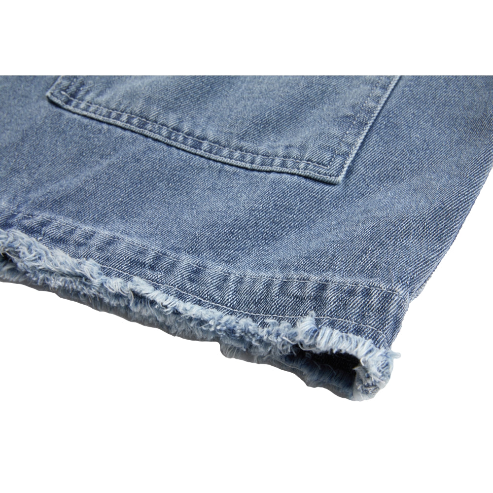 NEUTRAL SOCIETY DETACHABLE DENIM SKIRT-BLUE DENIM