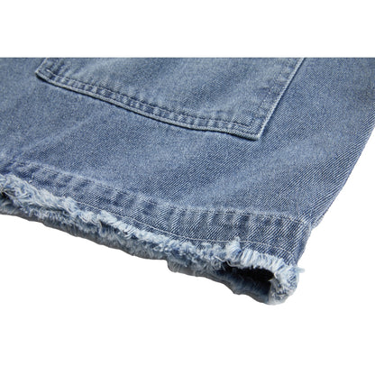 NEUTRAL SOCIETY DETACHABLE DENIM SKIRT-BLUE DENIM