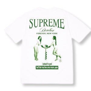 SUPREME DEVOTION TEE-WHITE