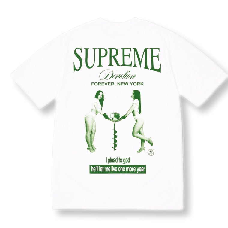 SUPREME DEVOTION TEE-WHITE