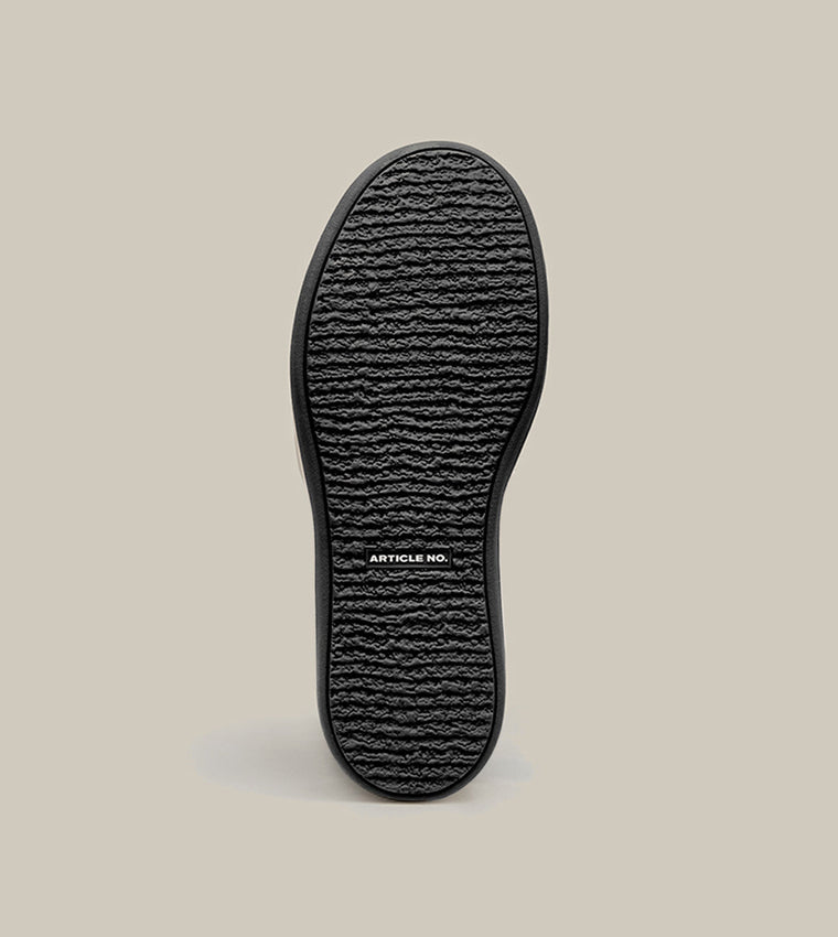 ARTICLE NO. DISTORTED FLORAL BURGER MULE-WHITE/BLACK