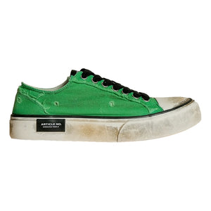 ARTICLE NO. DISTRESSED LOW-TOP SNEAKERS-GREEN DIRT