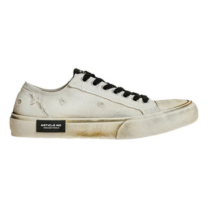 ARTICLE NO. DISTRESSED LOW-TOP SNEAKERS-WHITE DIRTS