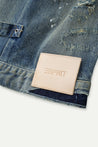 ESPRIT DISTRESSED OVERSIZED DENIM JACKET-BLUE