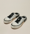 ARTICLE NO. DISTRESSED PATCHWORK SLIP-ON MULE VULCANIZED-WHITE DIRTY