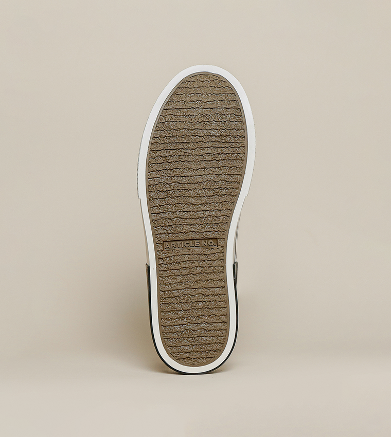 ARTICLE NO. DISTRESSED PATCHWORK SLIP-ON MULE VULCANIZED-WHITE DIRTY