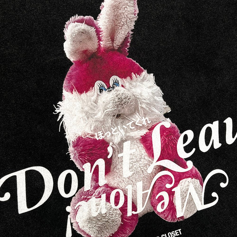 2ND CLOSET DON'T LEAVE ME ALONE DESTROY WASHED T-SHIRT-BLACK